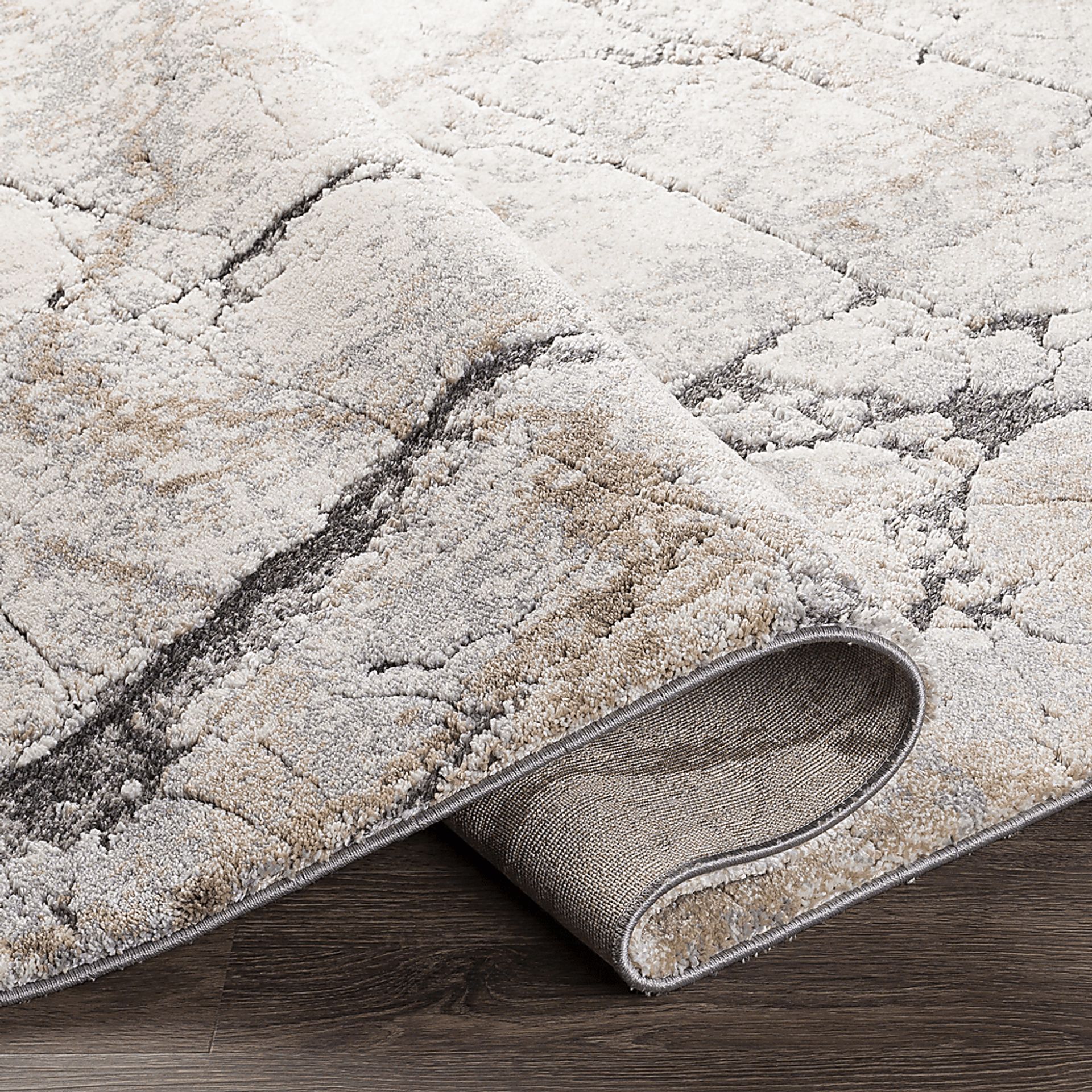 Venizia Gray 5'3 x 7'3 Rug - Image 2