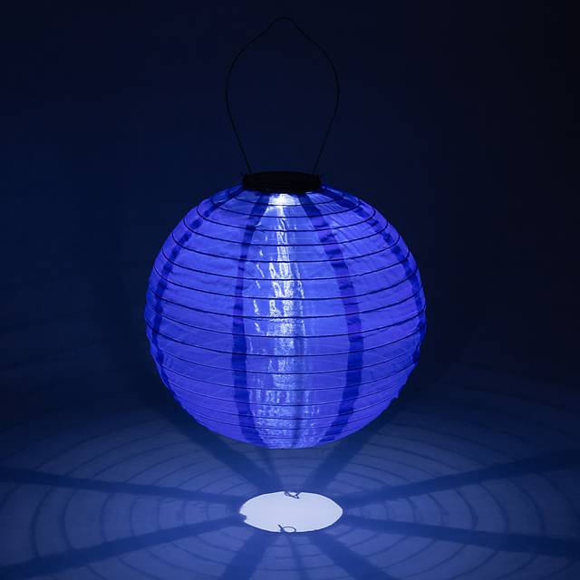 Vense Island Outdoor Blue Solar Lantern - Thumbnail - Image 9