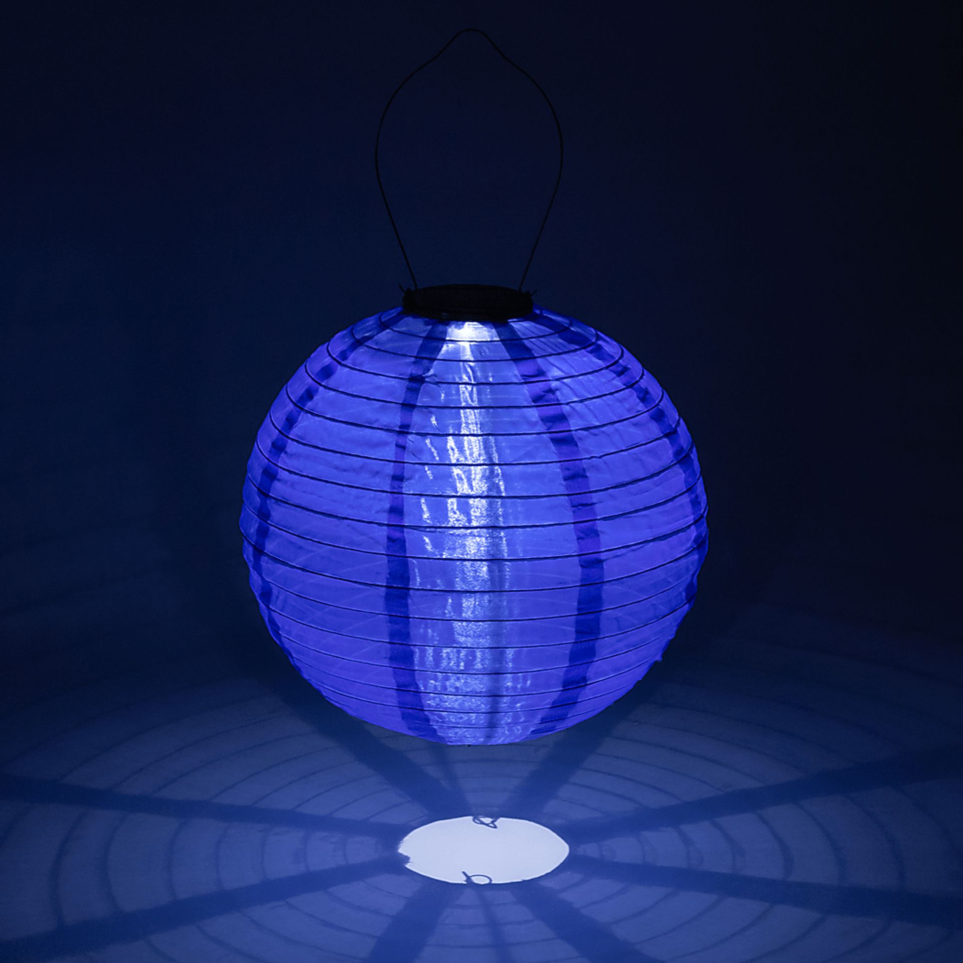Vense Island Outdoor Blue Solar Lantern - Image 9