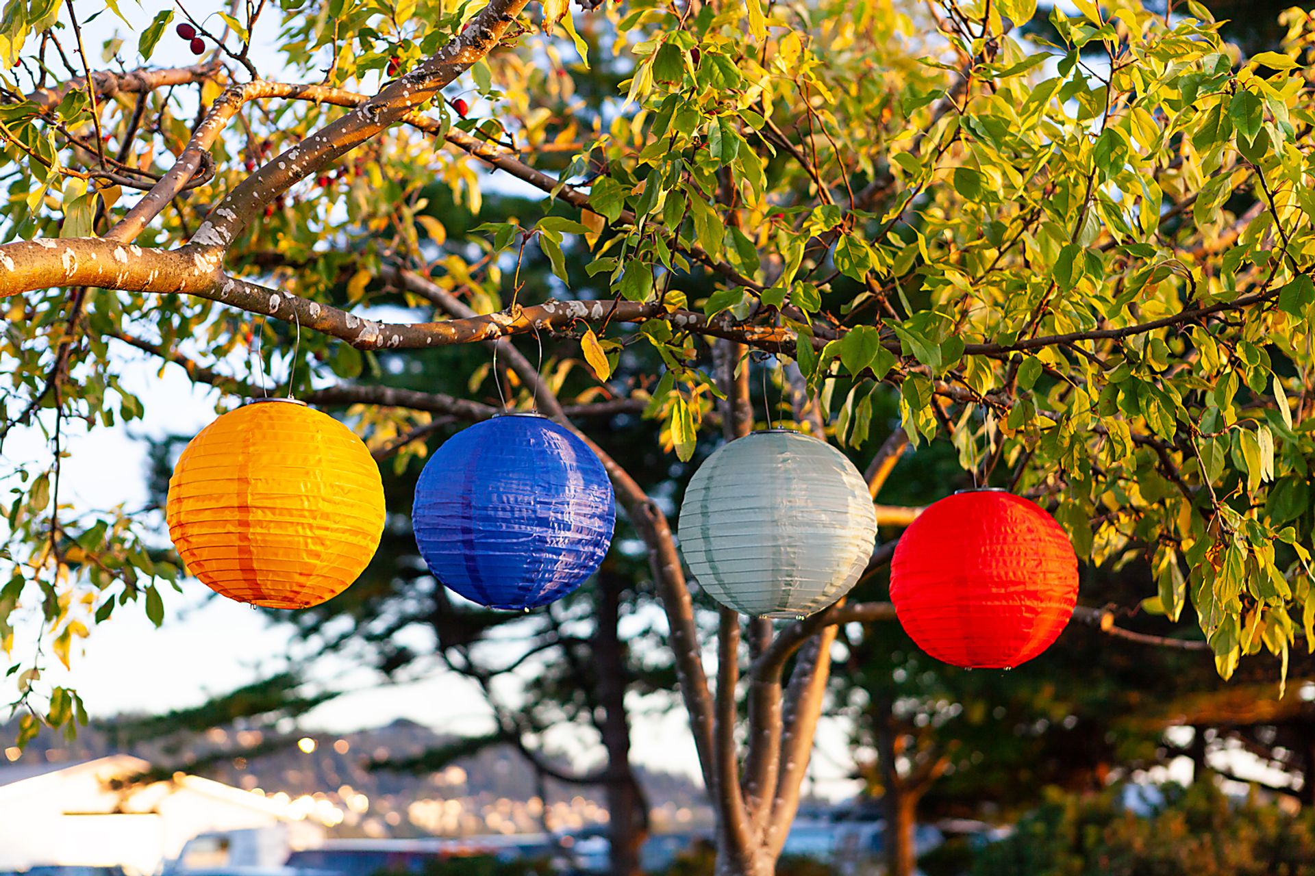 Vense Island Outdoor Blue Solar Lantern - Image 10