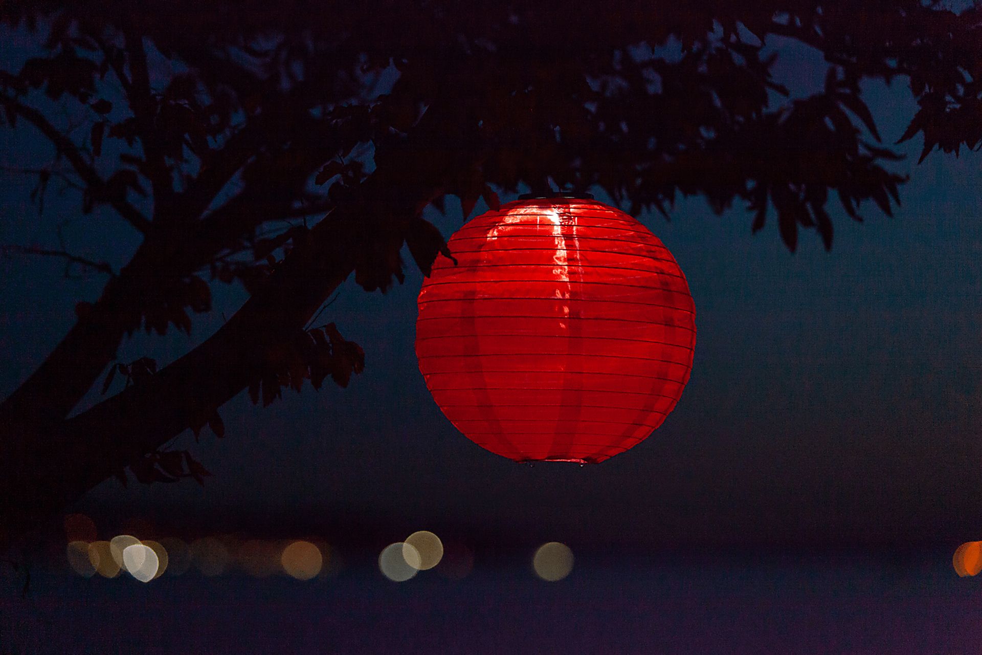 Vense Island Outdoor Red Solar Lantern - Image 5