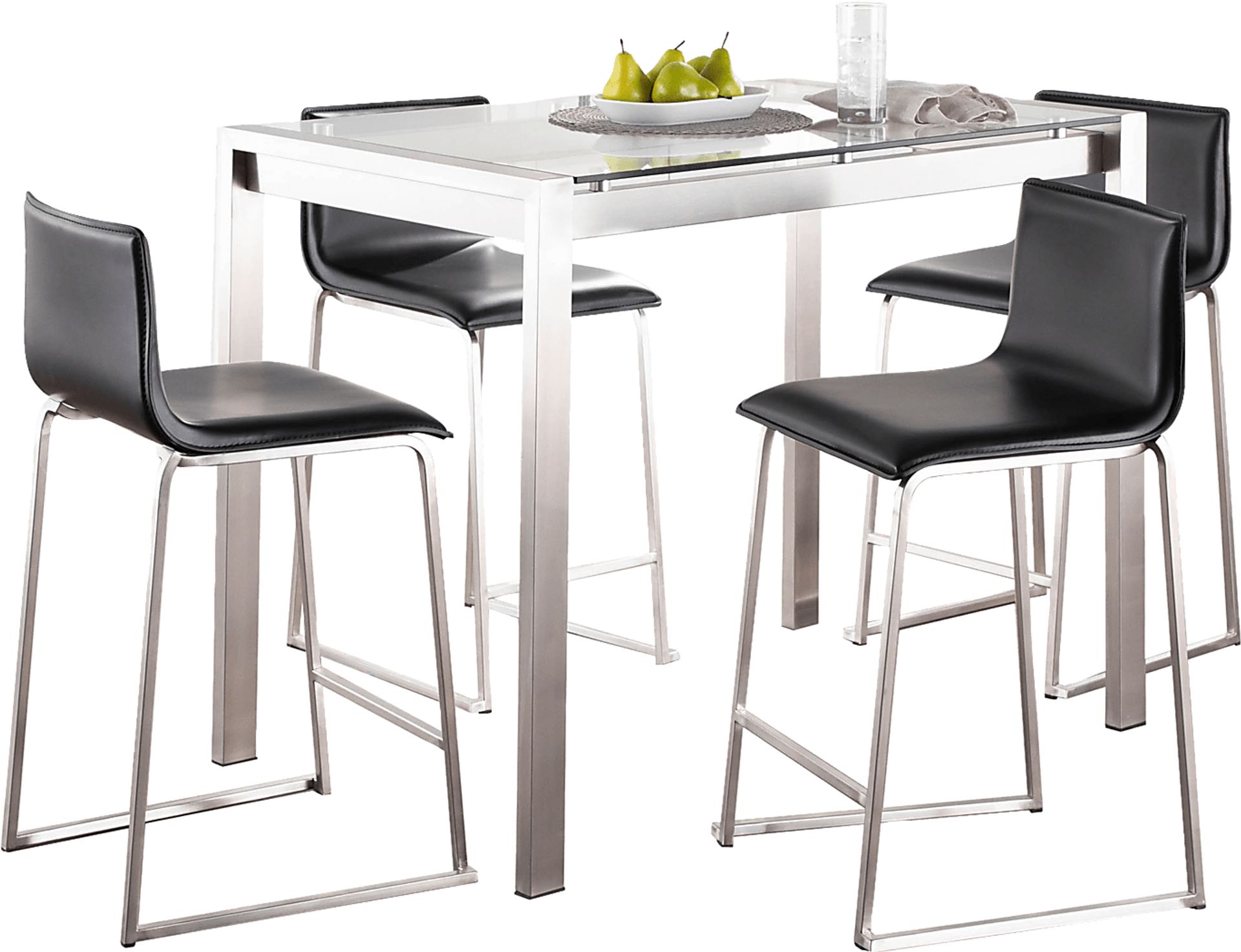 Ventanna I Black 5pc Counter Height Dining Set - Image 3