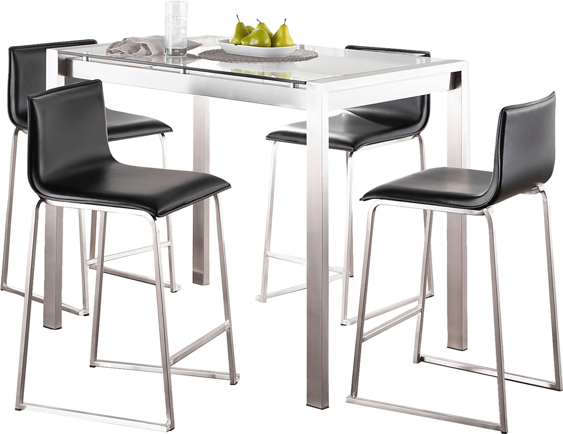Ventanna I Black 5pc Counter Height Dining Set - Image 1