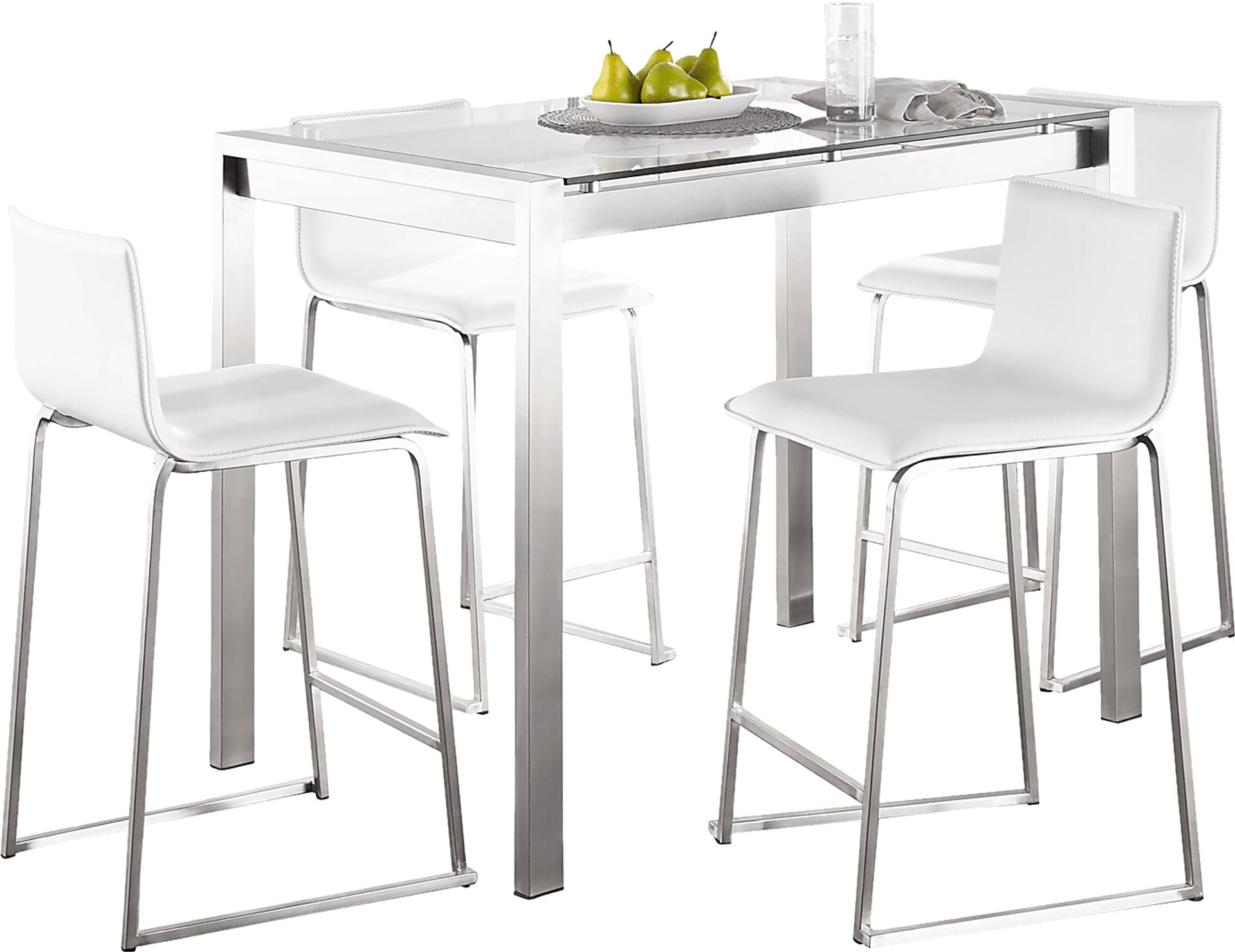 Ventanna I White 5pc Counter Height Dining Set - Image 4