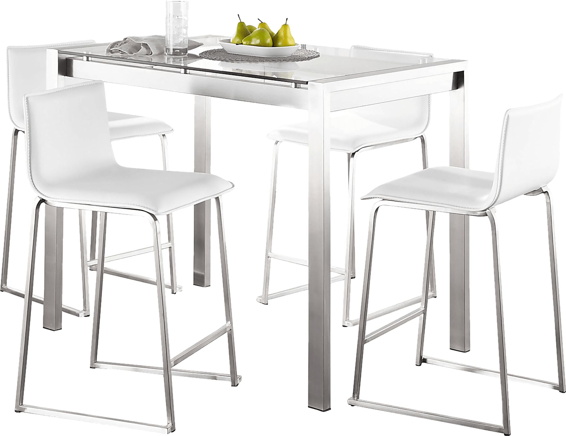 Ventanna I White 5pc Counter Height Dining Set - Image 1