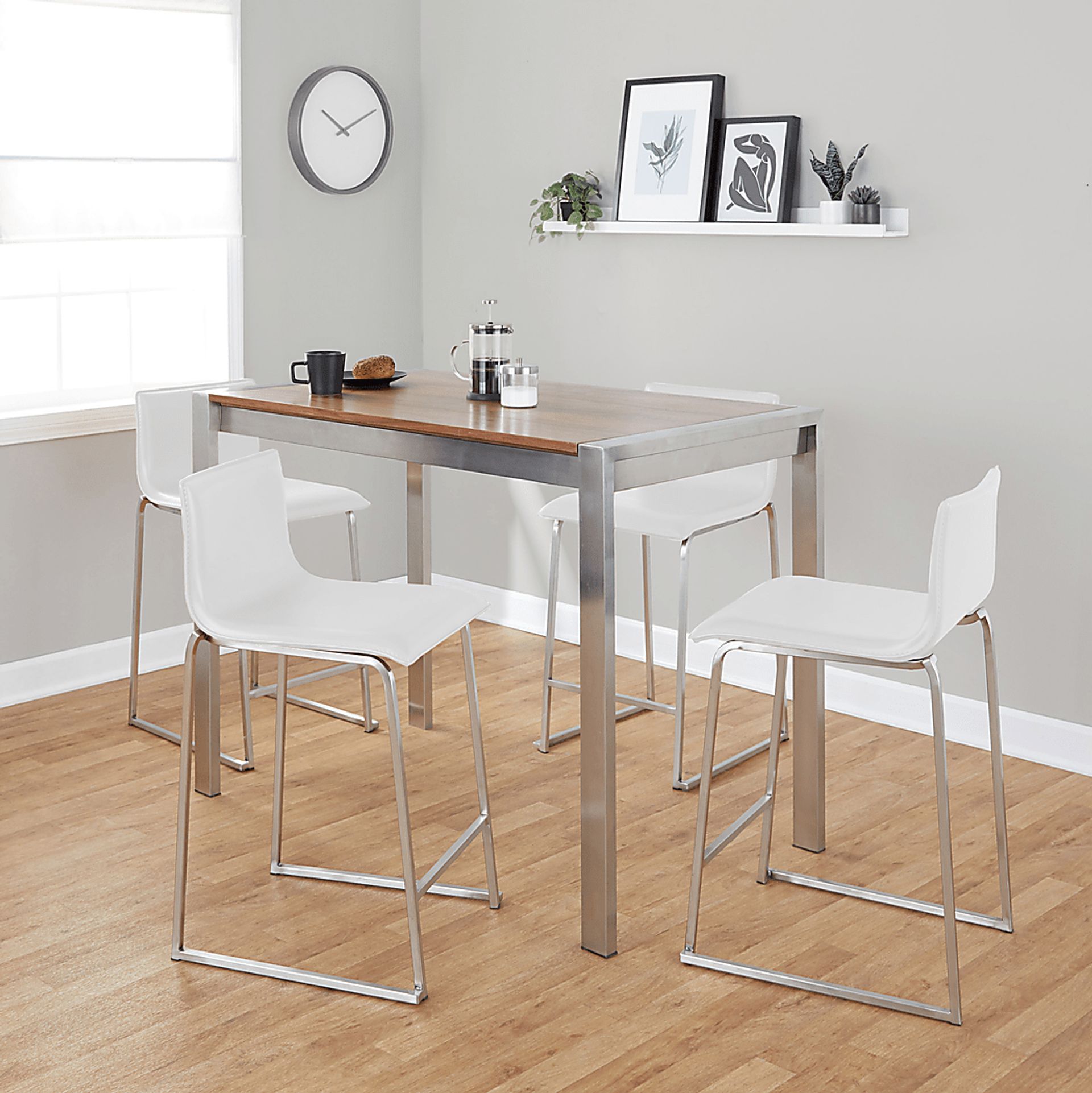 Ventanna II White 5pc Counter Height Dining Set - Image 2