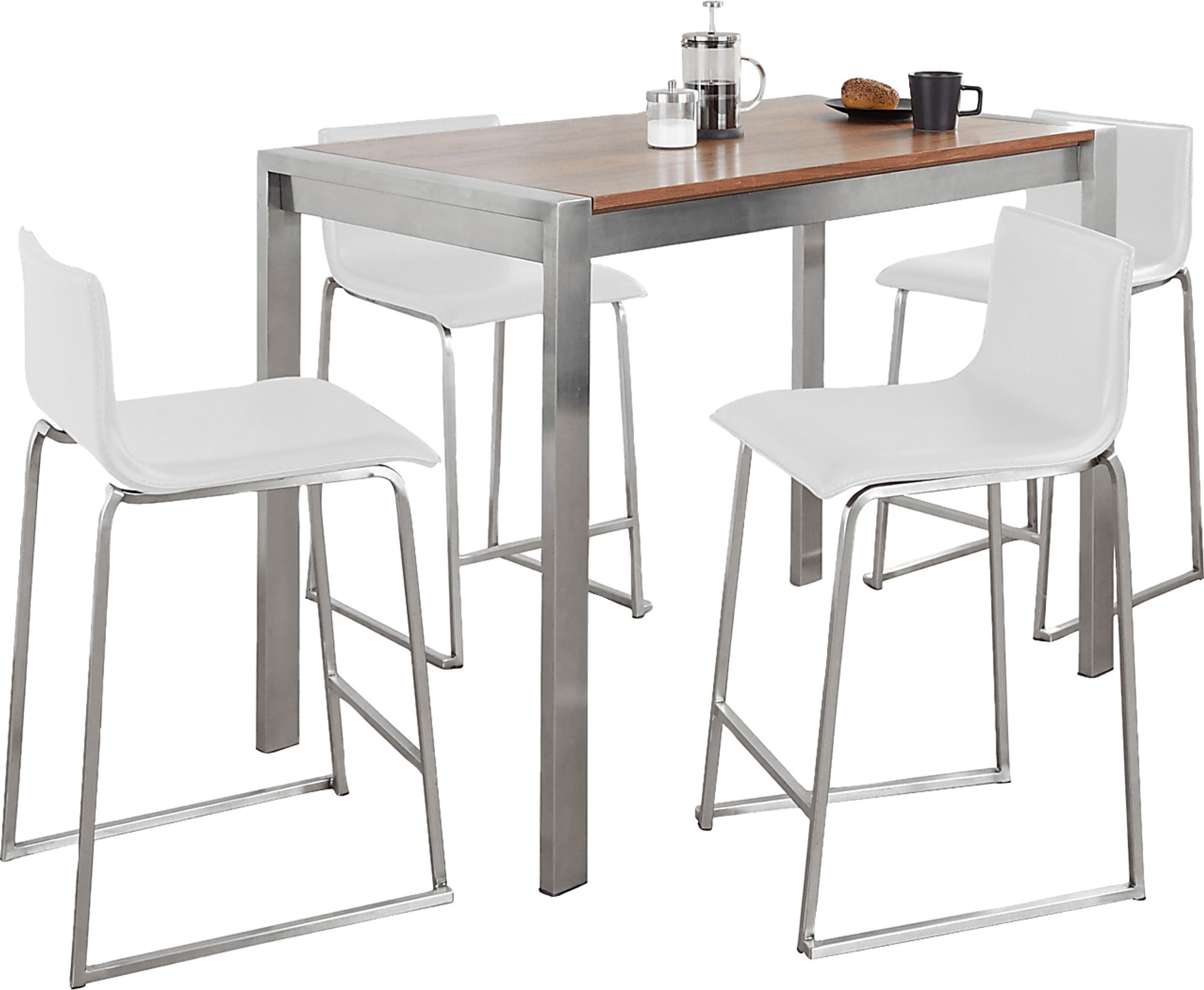 Ventanna II White 5pc Counter Height Dining Set - Image 3
