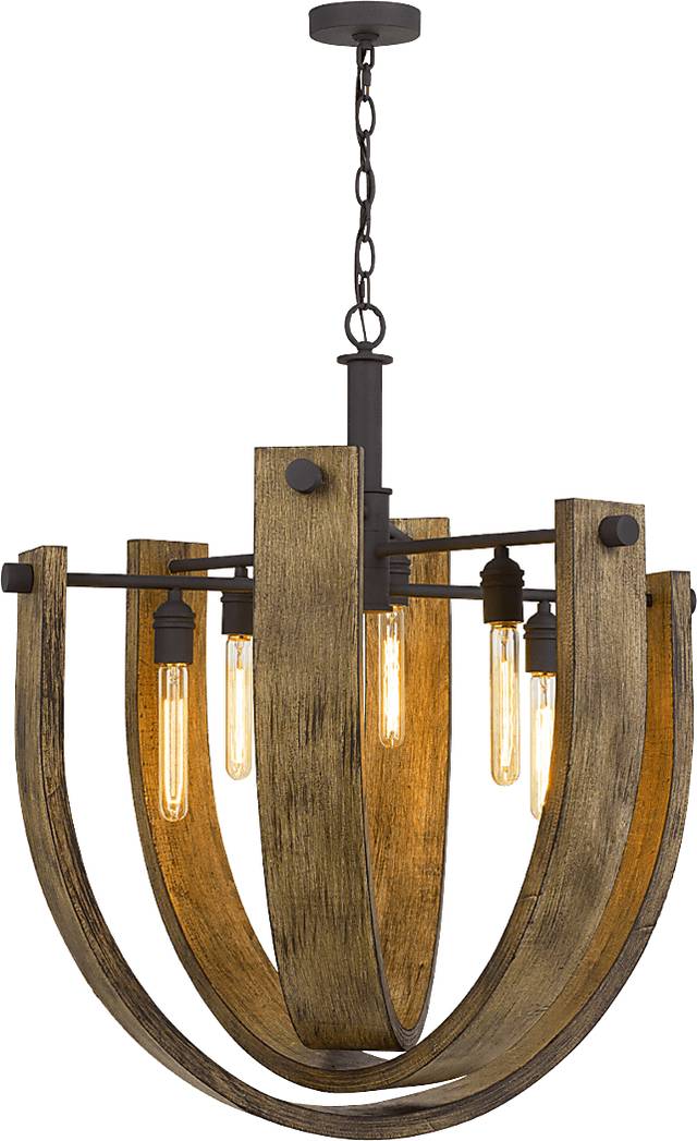 Ventor Place Oak Chandelier - Thumbnail - Image 2