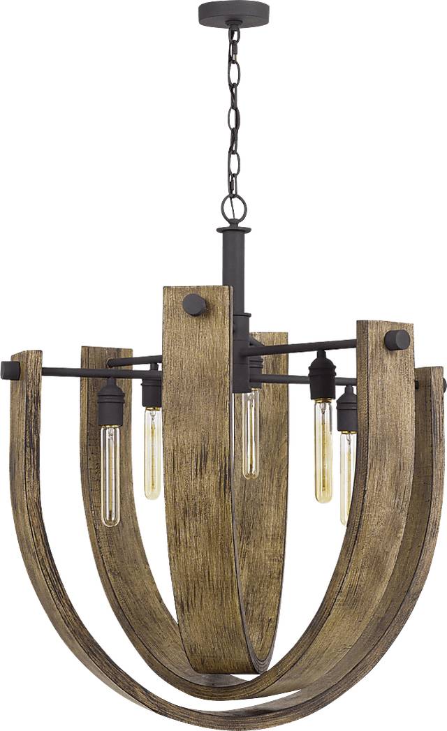 Ventor Place Oak Chandelier - Thumbnail - Image 1