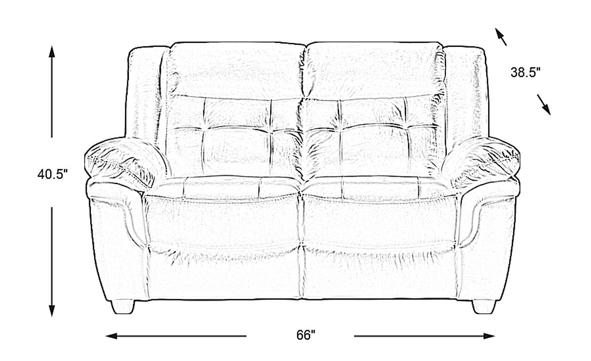 Ventoso Brown Leather Stationary Loveseat Rooms to Go