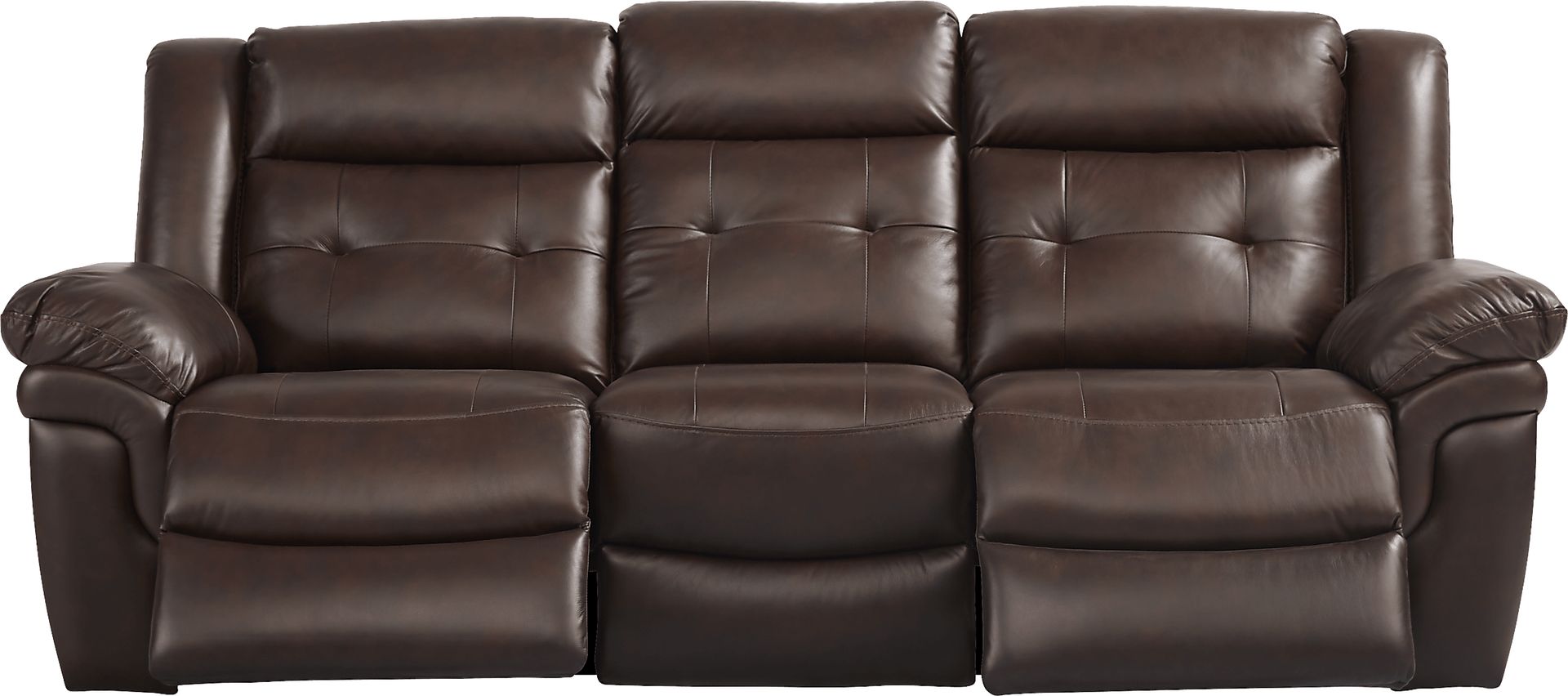 Ventoso Brown Leather Reclining Sofa - Image 3