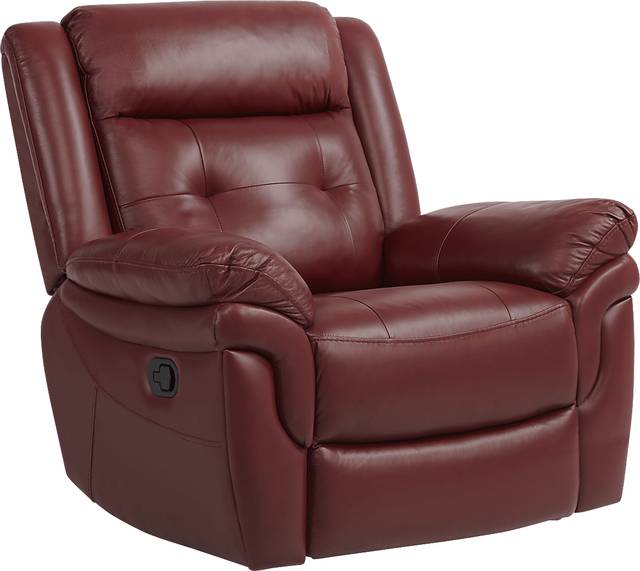 Ventoso Red Leather 3 Pc Living Room with Reclining Sofa - Thumbnail - Image 5