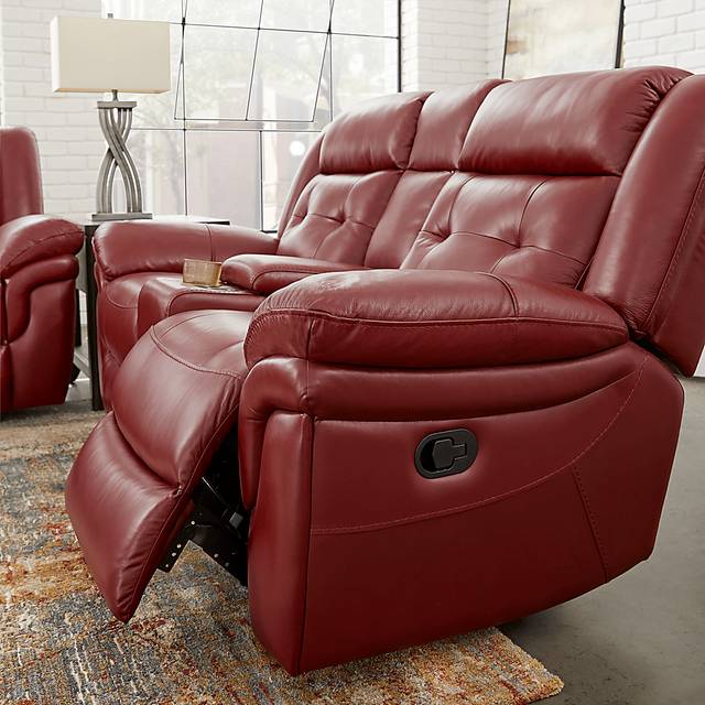 Ventoso Red Leather 3 Pc Reclining Living Room - Thumbnail - Image 7