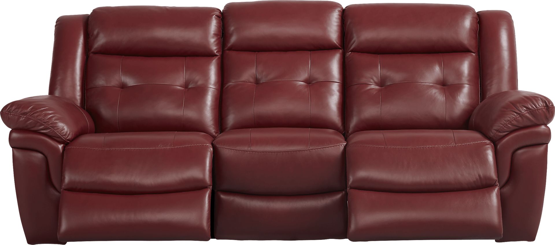 Ventoso Red Leather 3 Pc Living Room with Reclining Sofa - Image 3