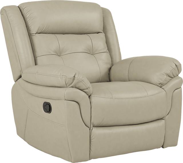 Ventoso Sand Leather Glider Recliner - Thumbnail - Image 1