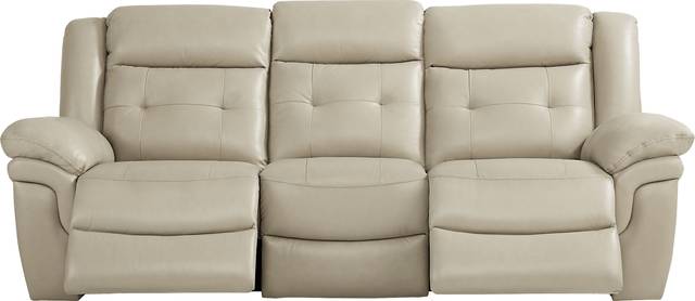 Ventoso Sand Leather Power Reclining Sofa - Thumbnail - Image 2