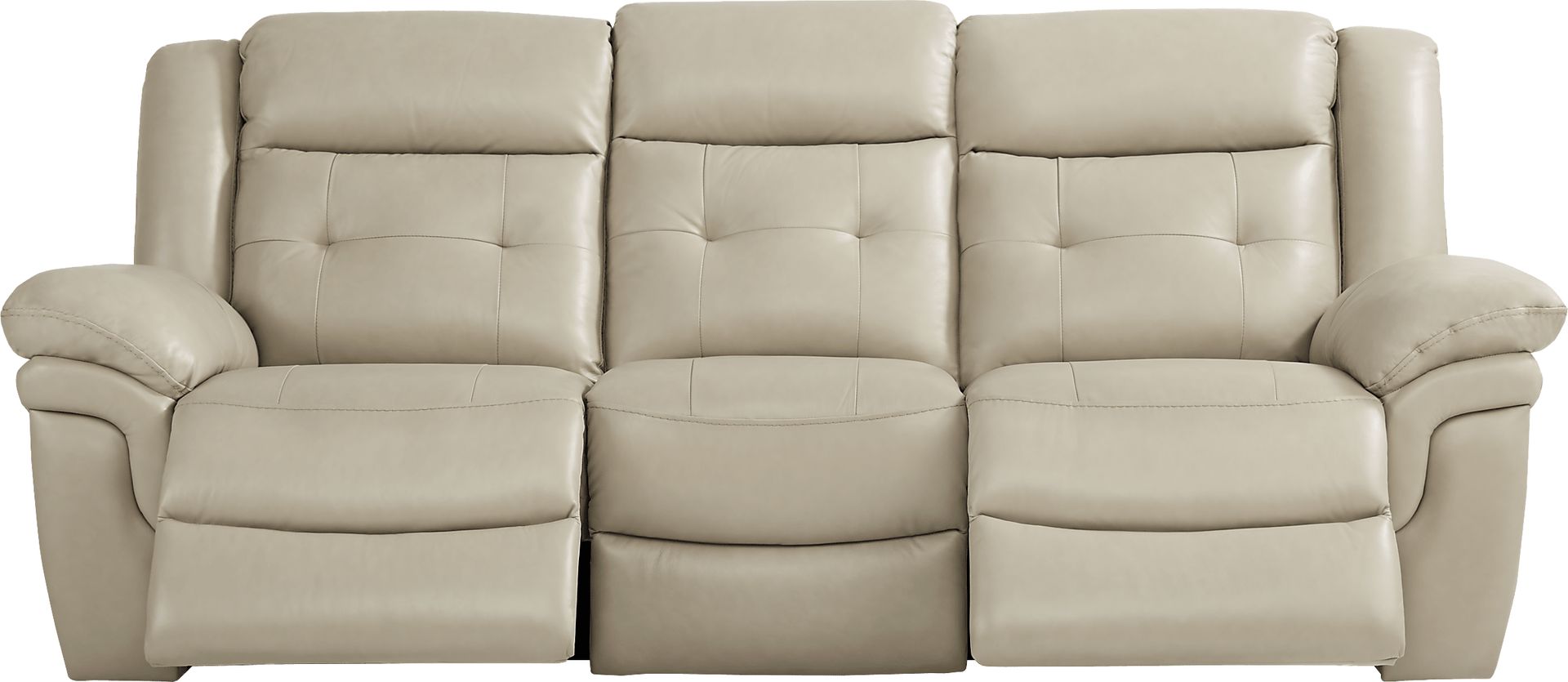 Ventoso Sand Leather Power Reclining Sofa - Image 2