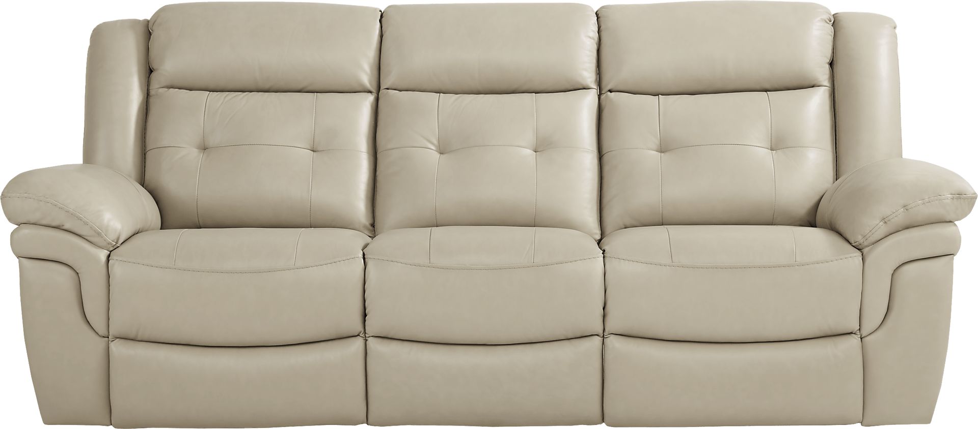 Ventoso Sand Leather Power Reclining Sofa - Image 1