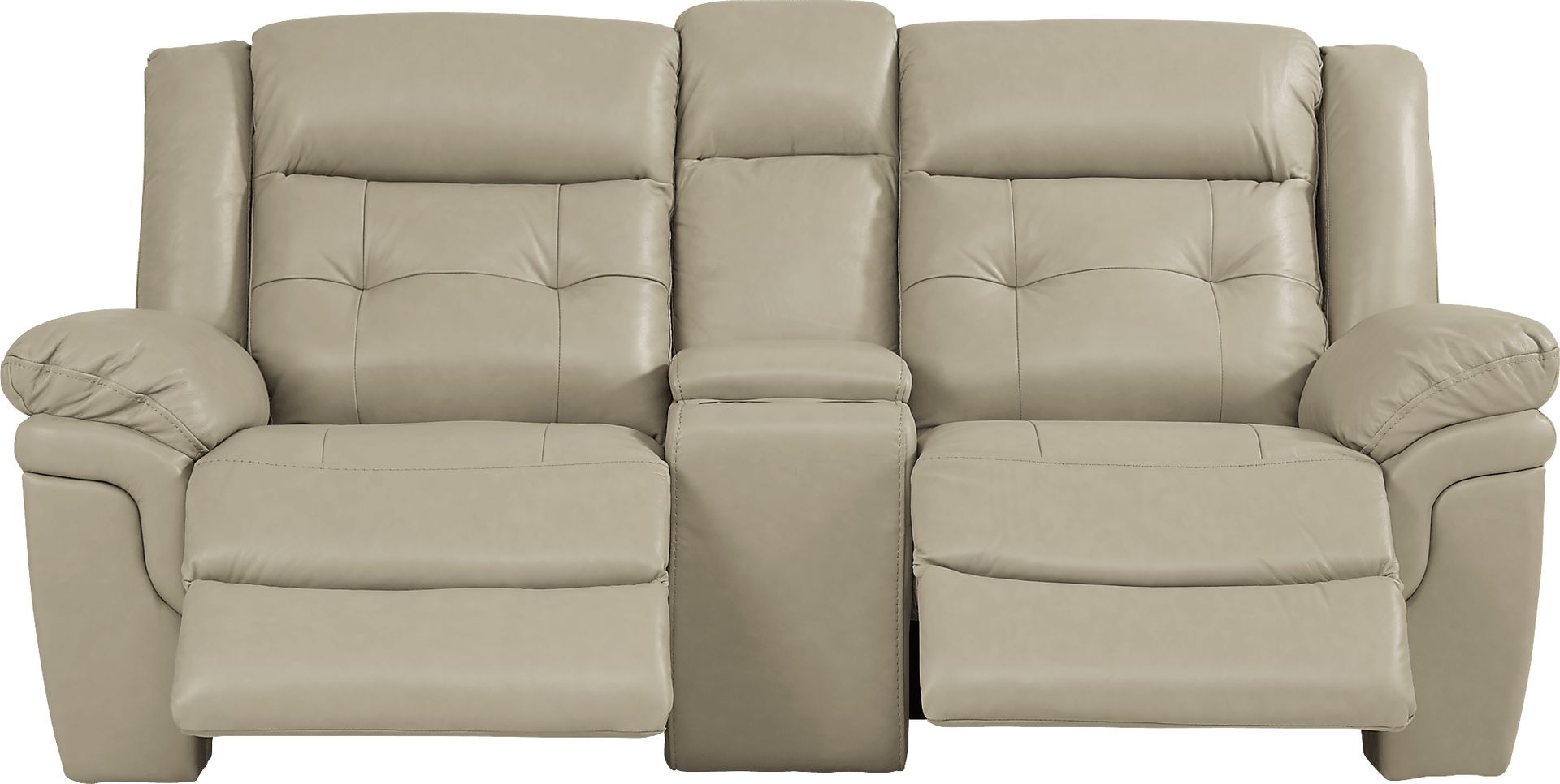 Ventoso Sand Leather 5 Pc Reclining Living Room - Image 5