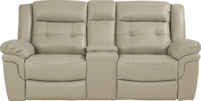 Ventoso Sand Leather 3 Pc Reclining Living Room - Thumbnail - Image 4