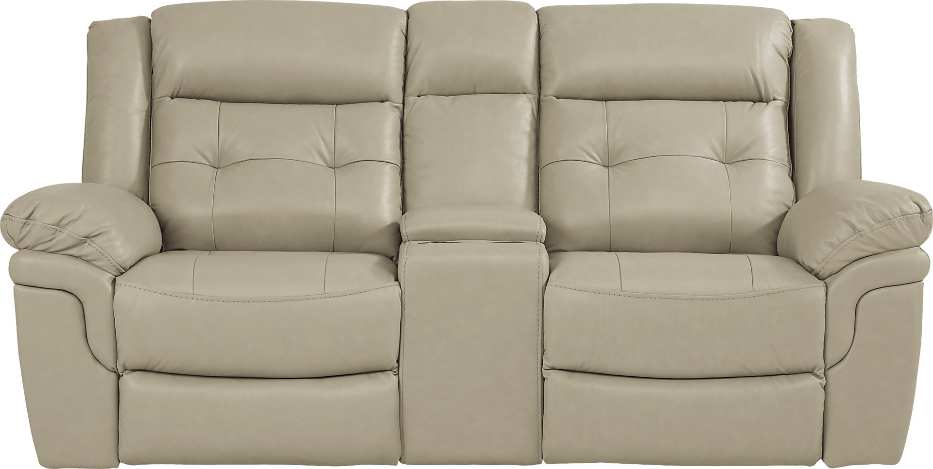 Ventoso Sand Leather 5 Pc Reclining Living Room - Image 4