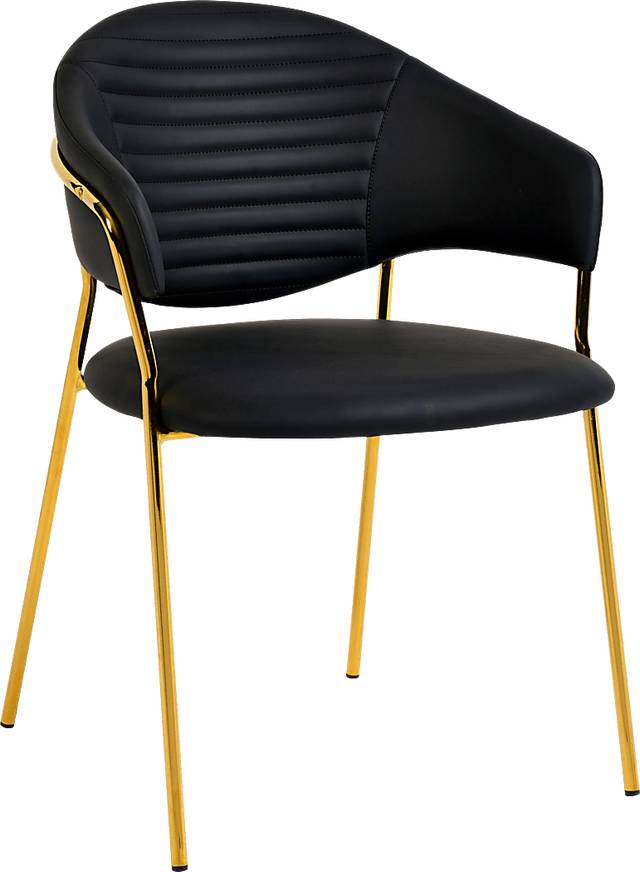 Ventris Black Arm Chair, Set of 2 - Thumbnail - Image 1