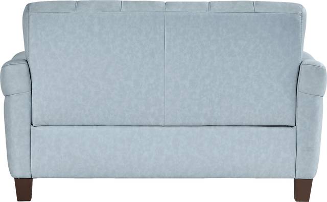 Ventura Square Blue Leather 8 Pc Living Room - Thumbnail - Image 6