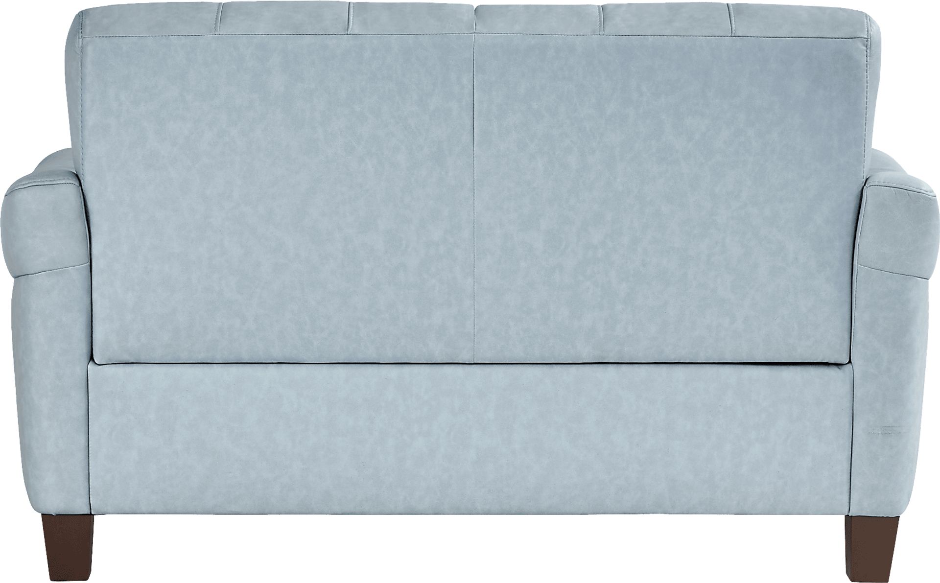 Ventura Square Blue Leather Loveseat - Image 2