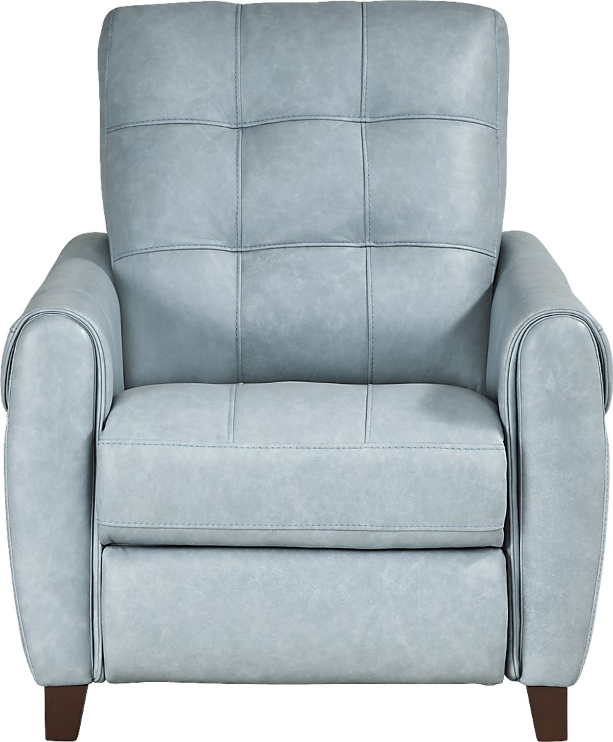 Ventura Square Blue Leather Recliner Rooms to Go