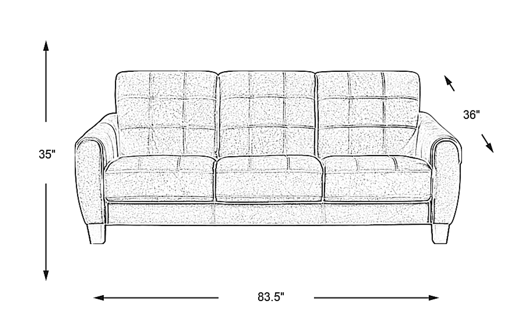 Ventura Square Leather Sofa