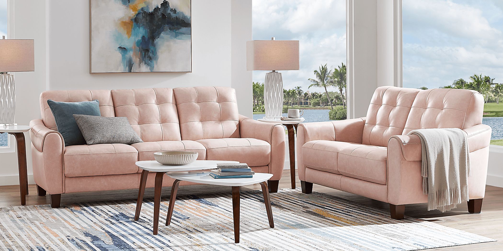 Blush loveseat store