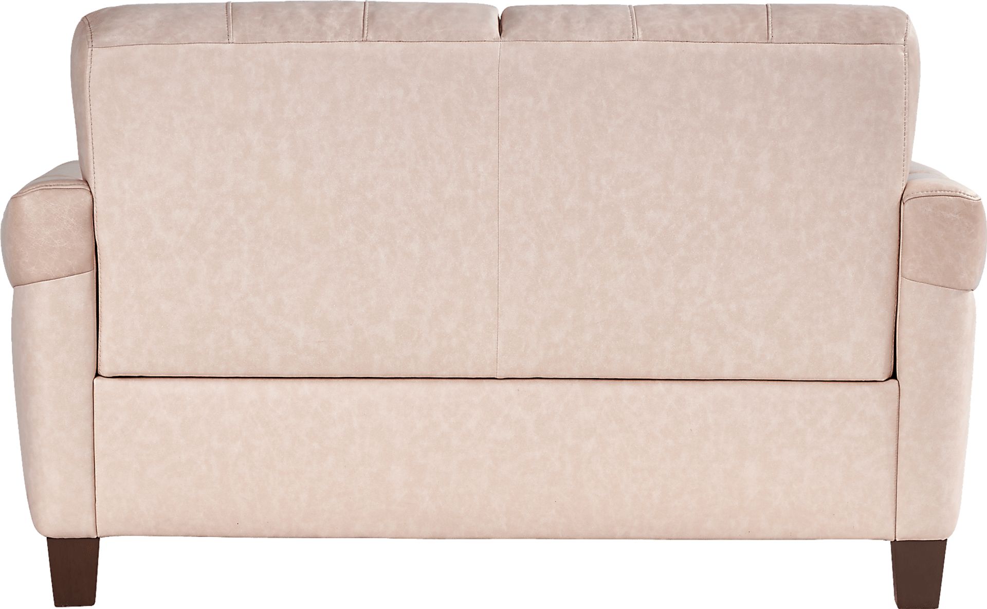 Ventura Square Blush Leather Loveseat - Image 3