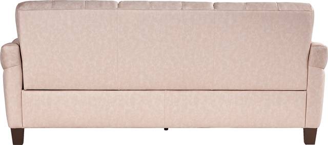 Ventura Square Blush Leather Sofa - Thumbnail - Image 2