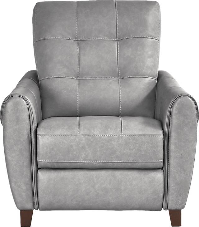 Ventura Square Gray Leather 8 Pc Living Room - Thumbnail - Image 8
