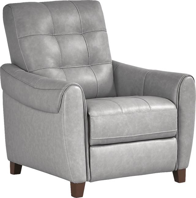 Ventura Square Gray Leather 8 Pc Living Room - Thumbnail - Image 7
