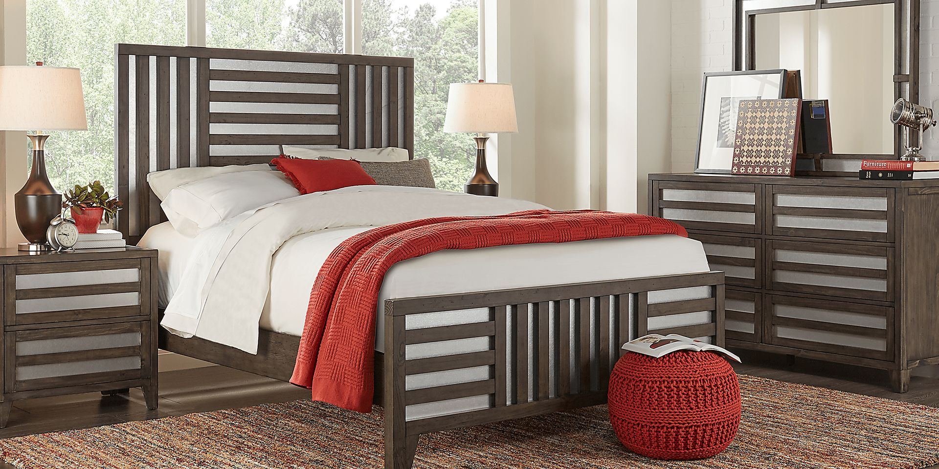 Vera Park Gray 5 Pc King Panel Bedroom - Image 1