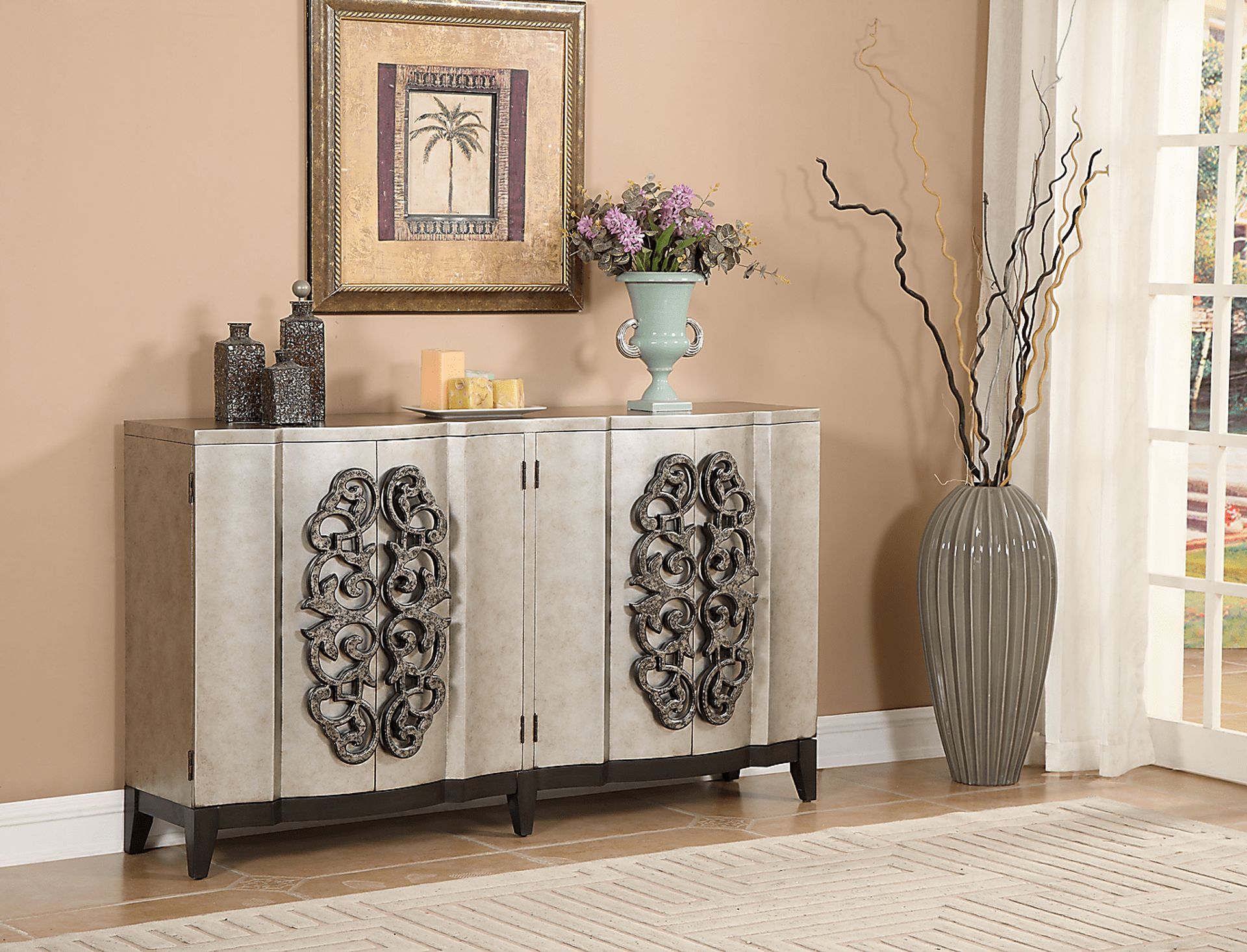 Vera Road Gray Credenza - Image 2