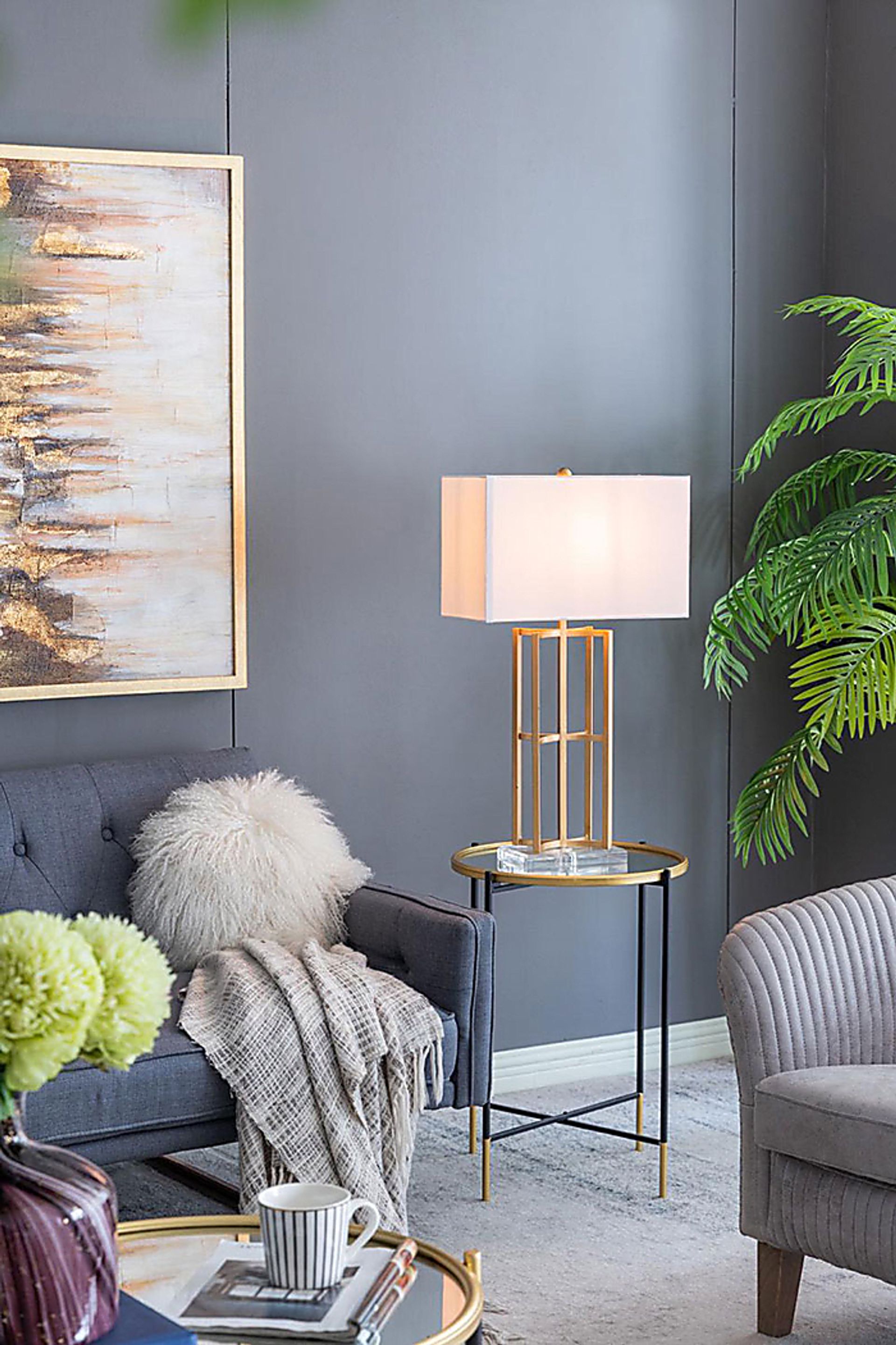 Veranda Boulevard Gold Lamp - Image 2