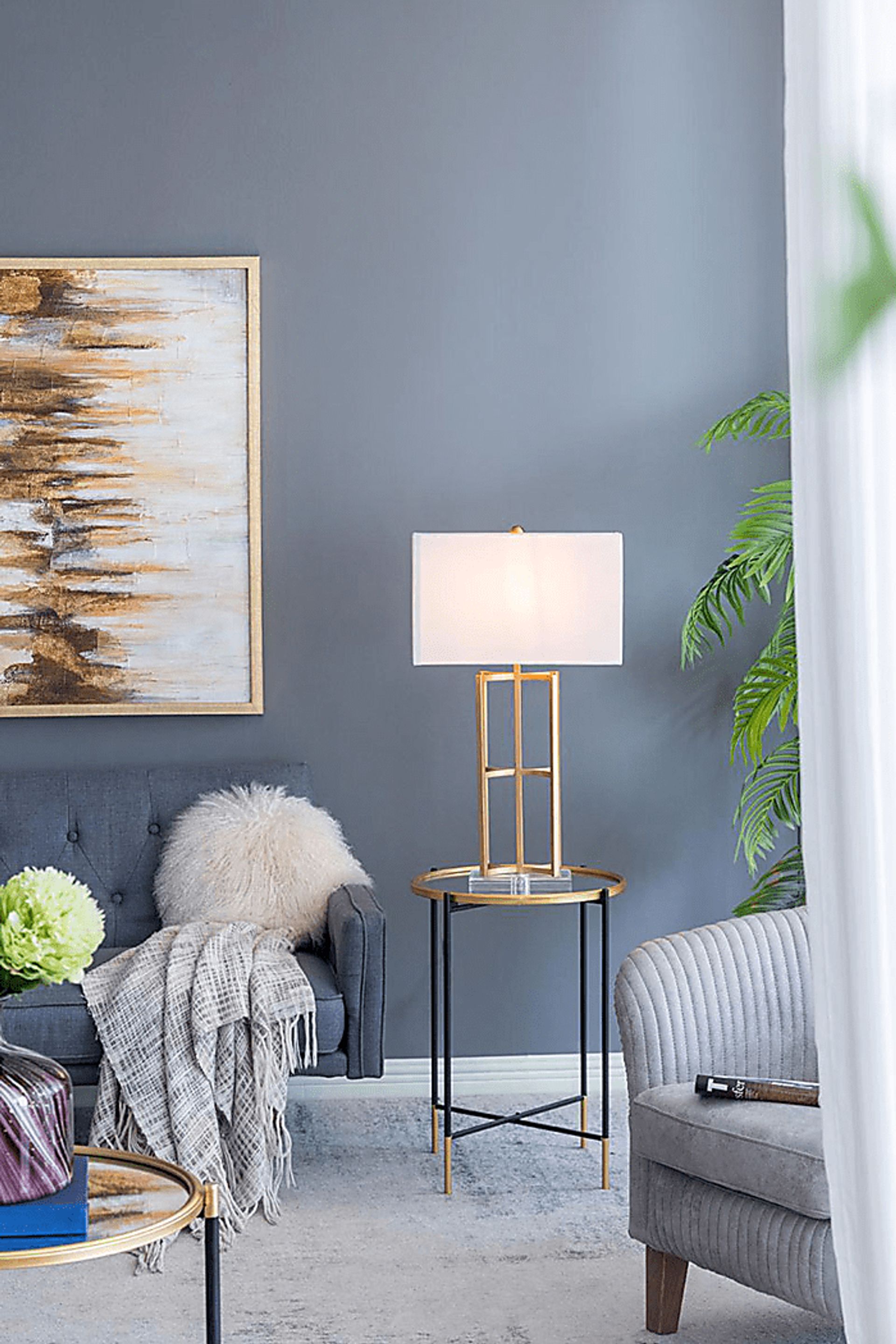 Veranda Boulevard Gold Lamp - Image 3