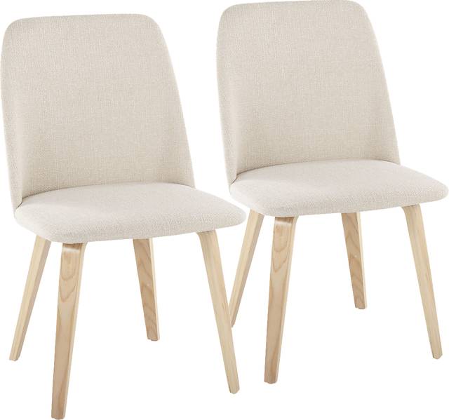 Verawood I Cream Dining Chair, Set of 2 - Thumbnail - Image 1