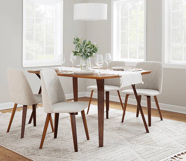 Verawood II Beige Dining Chair, Set of 2 - Thumbnail - Image 2