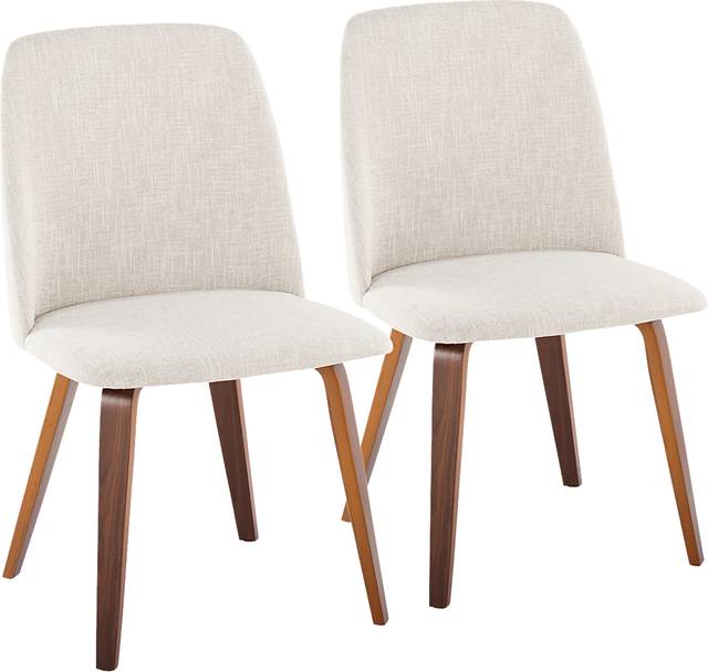 Verawood II Beige Dining Chair, Set of 2 - Thumbnail - Image 1