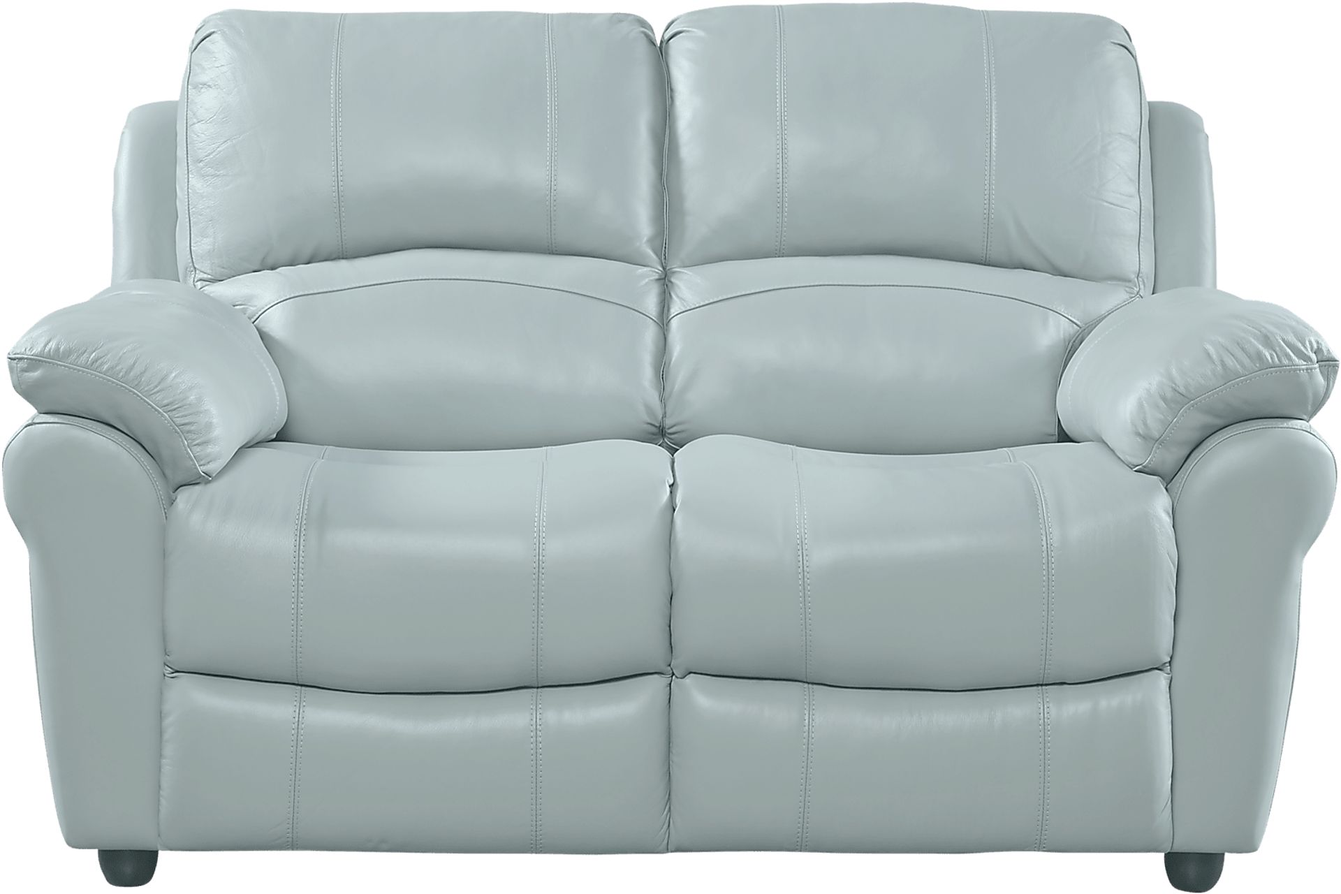 Vercelli Aqua Leather 2 Pc Living Room with Reclining Sofa - Image 4