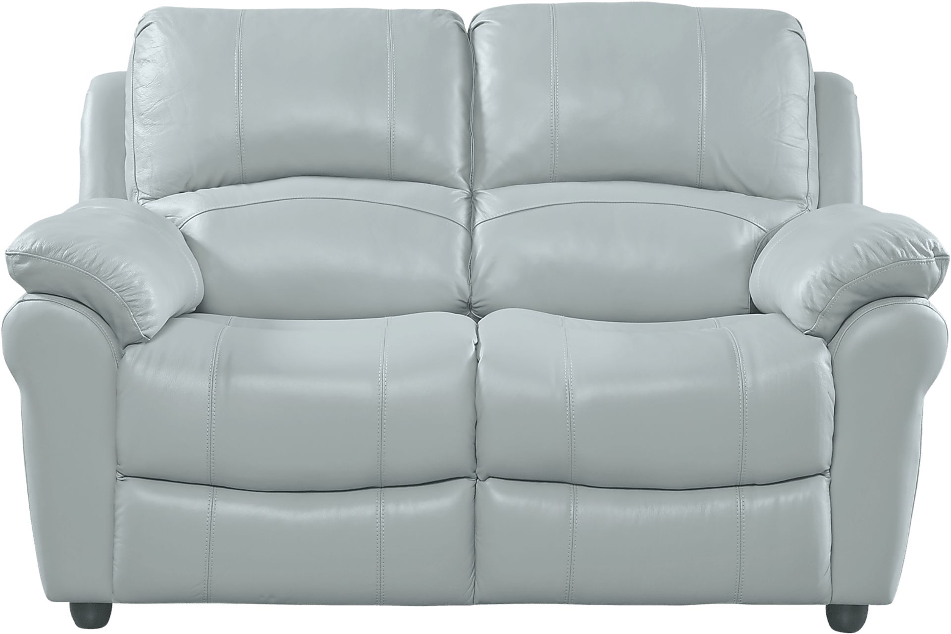 Vercelli Aqua Leather 2 Pc Living Room with Reclining Sofa - Image 4