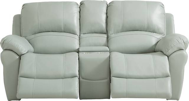 Vercelli Aqua Leather 2 Pc Power Reclining Living Room - Thumbnail - Image 5