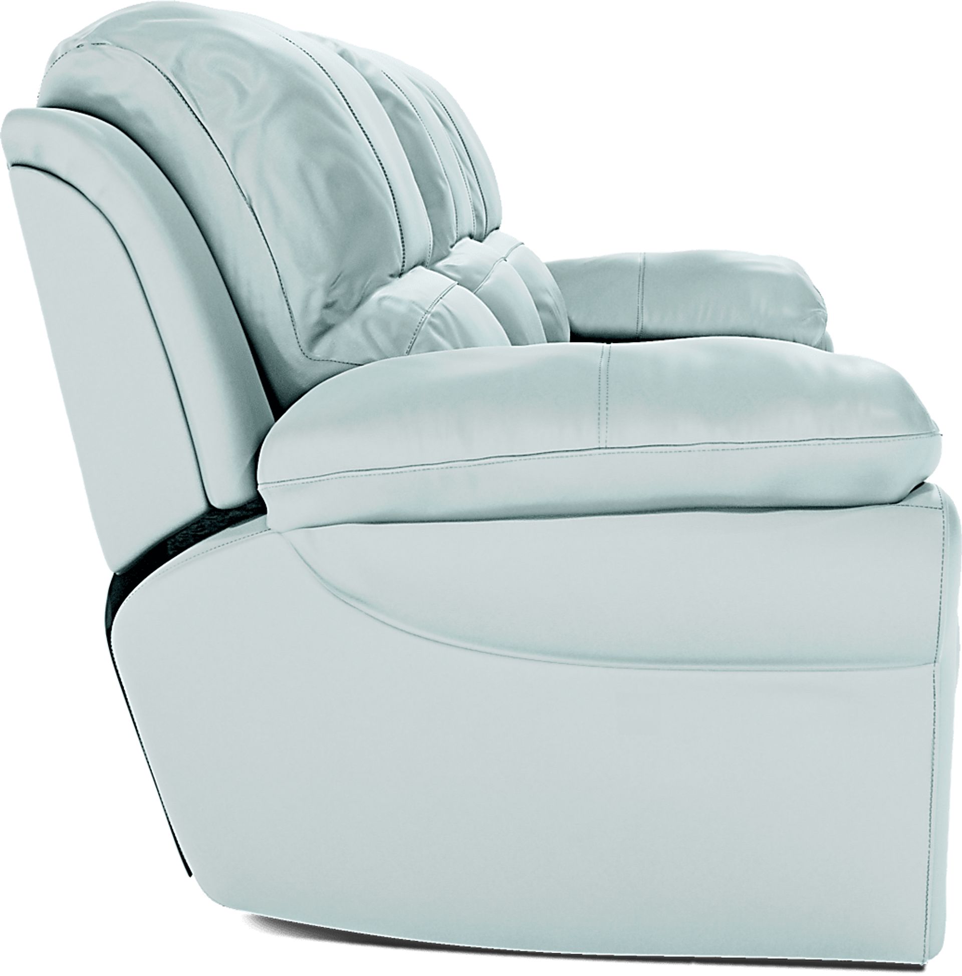 Vercelli Aqua Leather Power Reclining Sofa - Image 3