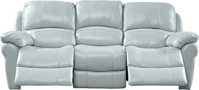 Vercelli Aqua Leather Power Reclining Sofa - Thumbnail - Image 2