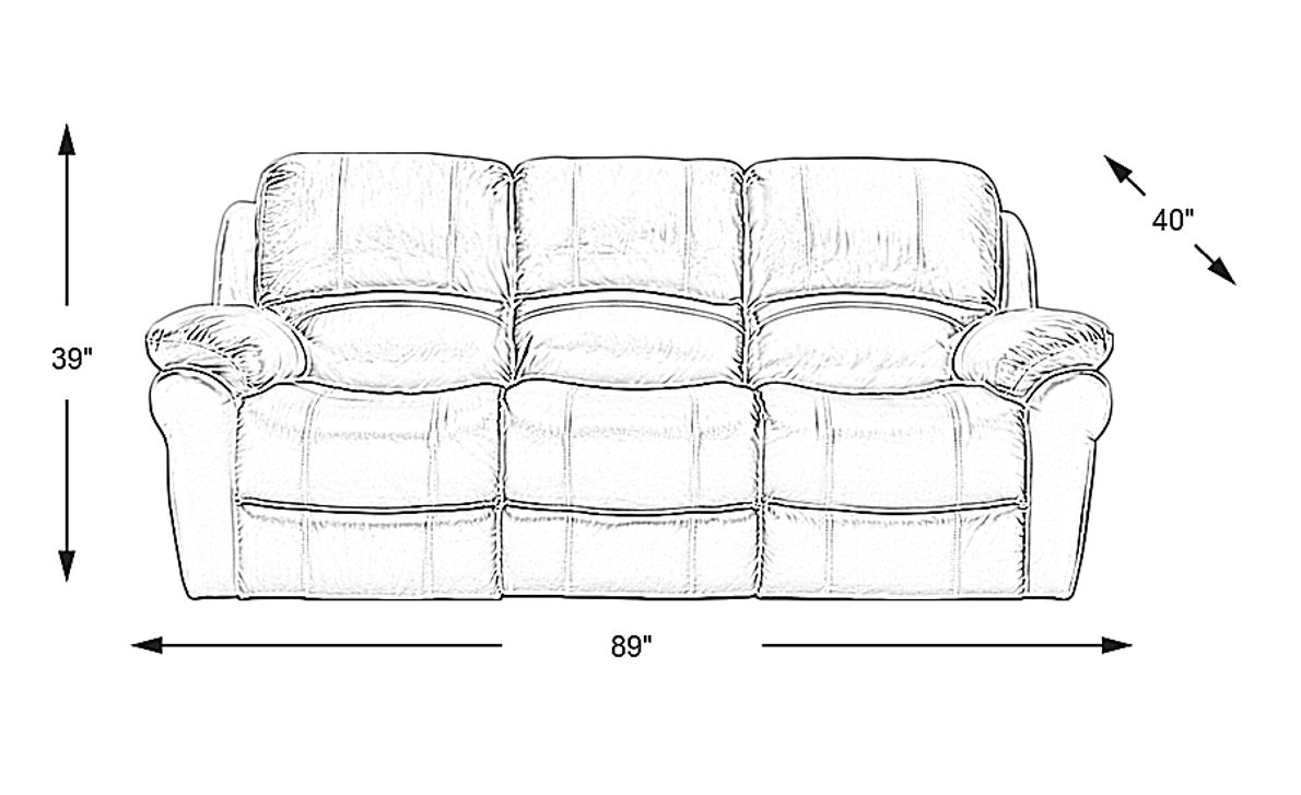 Vercelli Leather Power Reclining Sofa