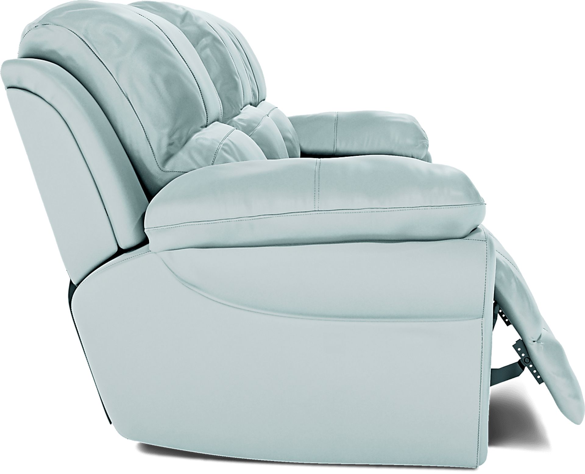 Vercelli Aqua Leather 3 Pc Living Room with Reclining Sofa - Image 8