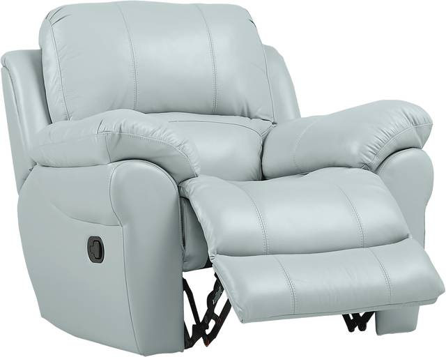 Vercelli Aqua Leather 3 Pc Living Room with Reclining Sofa - Thumbnail - Image 11